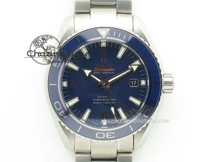 0304 Planet Ocean 600M Co-Axial GMT 43.5mm VSF 1:1 Best Edition Black Dial Orange Markers on SS Bracelet A8605 Super Clone Elegant 8024